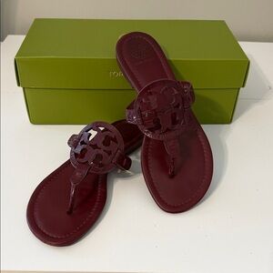 Tory Burch Women's Burgandy Milker Sandals